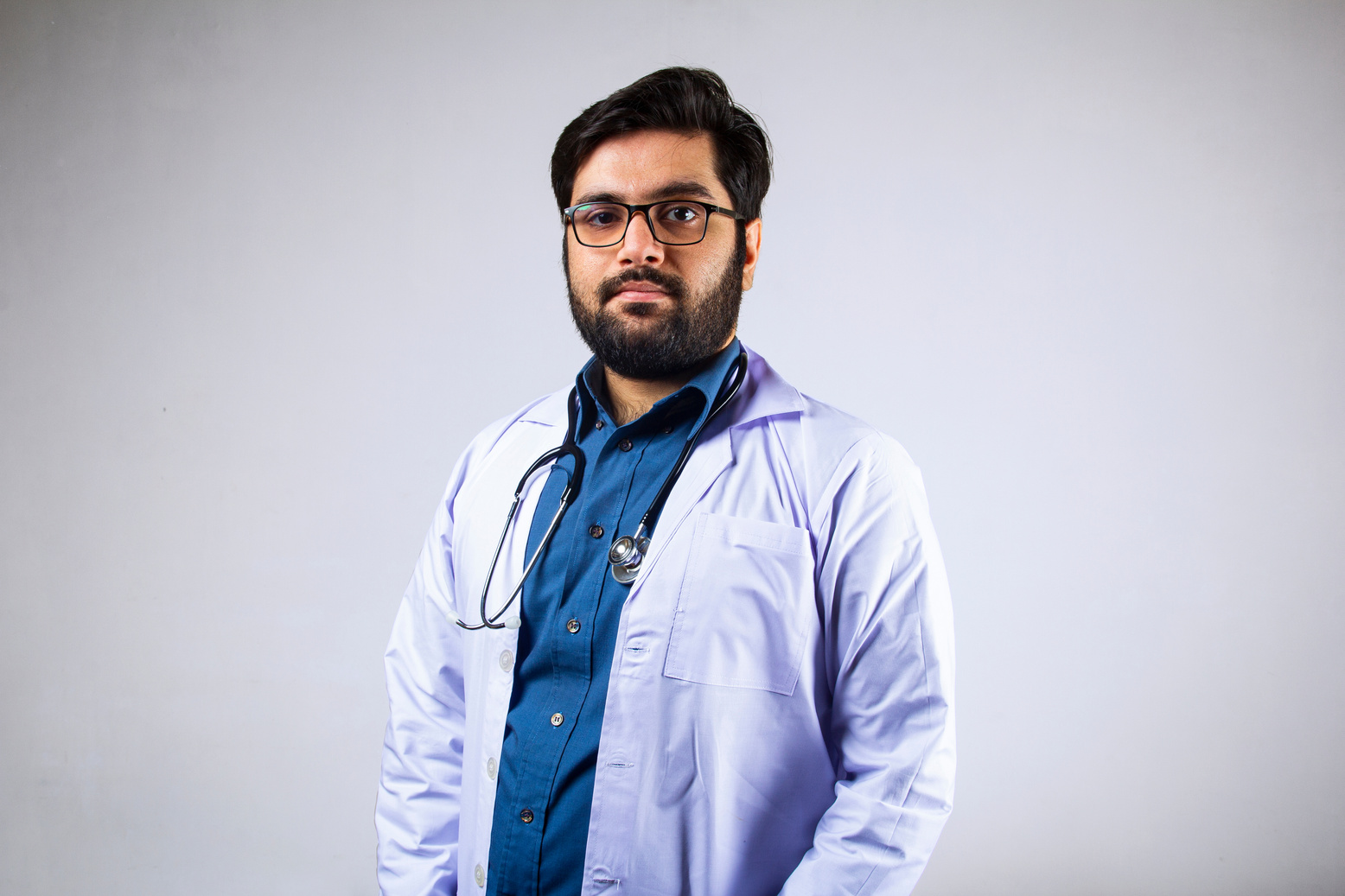 Portrait of a Doctor Wearing a White Coat 
